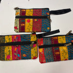 Load image into Gallery viewer, 4. Fabric wallet with 2 pockets, large, with handle