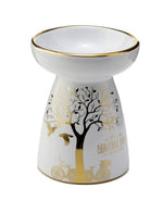 Load image into Gallery viewer, Eden Metallic Gold Tree Aroma Lamp for Oil and Wax in Ceramic