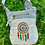 Load image into Gallery viewer, Hemp shoulder bag with motif
