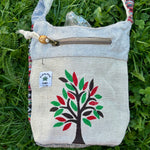 Load image into Gallery viewer, Hemp shoulder bag with motif
