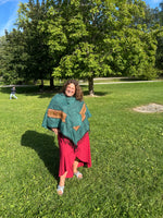 Load image into Gallery viewer, Striped Poncho with Hood
