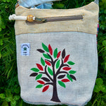 Load image into Gallery viewer, Hemp shoulder bag with motif
