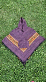Load image into Gallery viewer, Striped Poncho with Hood
