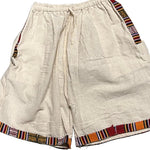 Ladda upp bild till gallerivisning, Naturvita shorts bohem stil sommar
