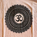 Ladda upp bild till gallerivisning, linne med aum mandala tryck viskos sommarkläder aprikos 
