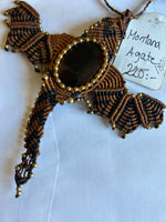 Ladda upp bild till gallerivisning, Drake halsband i Makramé halsband med kristall
