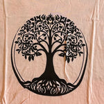 Ladda upp bild till gallerivisning, linne med tree of life tryck viskos sommarkläder aprikos 
