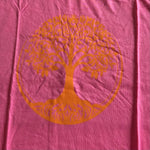 Ladda upp bild till gallerivisning, Bohemiskt linne i viskos – lös och luftig modell med unikt tryck tree of life rosa 

