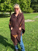 Load image into Gallery viewer, Striped Poncho with Hood
