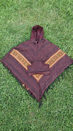Load image into Gallery viewer, Striped Poncho with Hood
