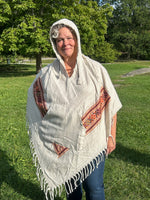 Load image into Gallery viewer, Striped Poncho with Hood

