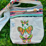 Load image into Gallery viewer, Hemp shoulder bag with motif
