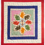 Ladda upp bild till gallerivisning, Överkast Broderat med elefanter i ring
