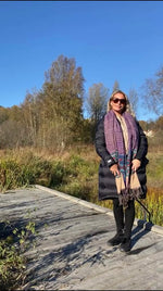 Ladda upp bild till gallerivisning, Varm skön Filt/sjal randig

