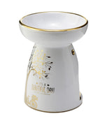 Load image into Gallery viewer, Eden Metallic Gold Tree Aroma Lamp for Oil and Wax in Ceramic 
