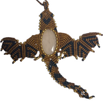 Ladda upp bild till gallerivisning, Drake halsband i Makramé halsband med kristall
